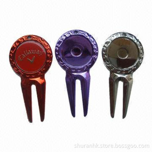 Golf Plastic Divot Tool, Made of Metal Material